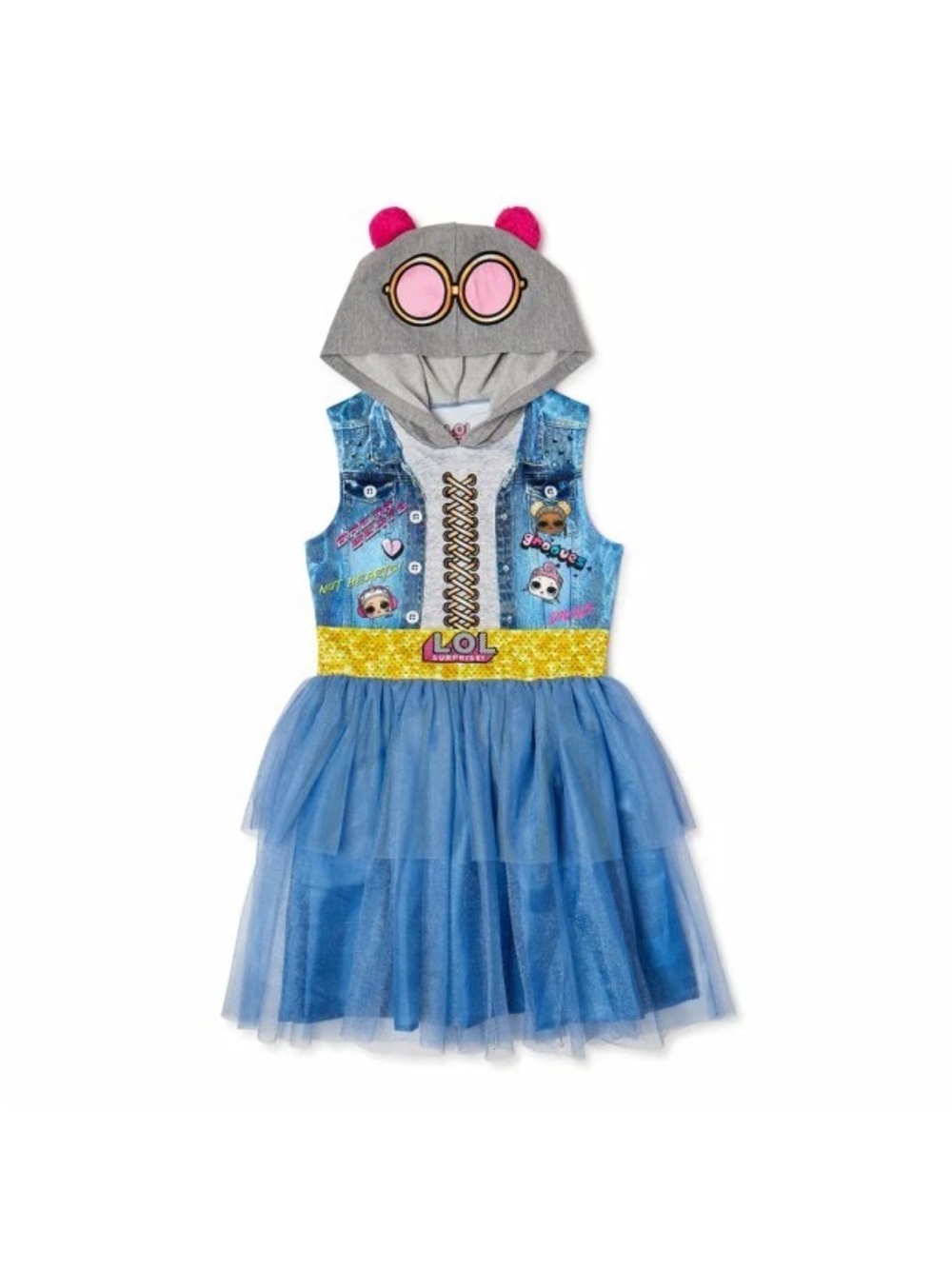 L.O.L. Surprise! Blue and Yellow Tulle Character Dress Size 7-8